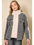 Denim Mixed Sherpa Jacket