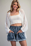 Mineral Washed Denim Shorts