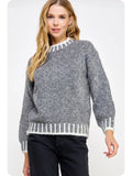 Contrast Stitch Sweater