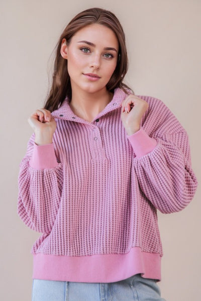Waffle Knit Top