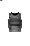 Metallic Crop Tanks