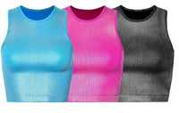 Metallic Crop Tanks