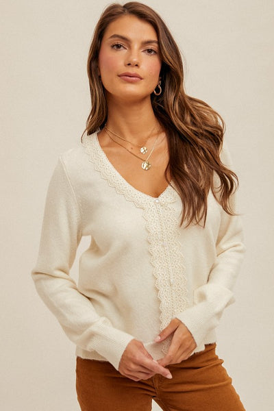 Lace Detail Sweater