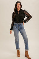 Front Tie Lace Top