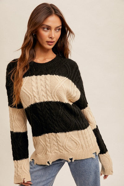 Ripped Detail Sweater