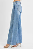 Tummy Control High Rise Ankle Pallazo Jeans