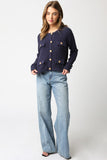 Maggie Knit Button Top