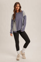 Mixed Fabric Pullover
