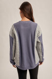 Mixed Fabric Pullover