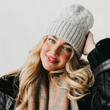 Satin lined Cashmere Beanie