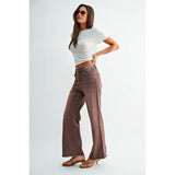 High-Rise Wide Seamed Jeans