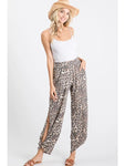 Leopard Print Split Ankle Pant