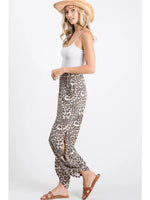 Leopard Print Split Ankle Pant
