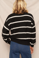 Puff Sleeved Stripe Sweater