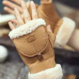 Suede Convertible Mittens- Multiple Colors