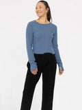 Ribbed  Thumbhole Top