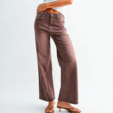 High-Rise Wide Seamed Jeans