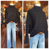 Dolman Sleeve Mock Neck