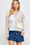 Colorblock Cardigan- Multiple Colors