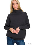 Dolman Sleeve Mock Neck