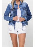 Distressed Denim Coat
