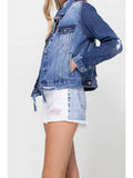 Distressed Denim Coat