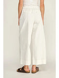 Drawstring Wide Leg Stitch Detail Pants