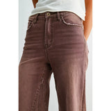 High-Rise Wide Seamed Jeans