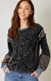 Mixed Media Washed Sweatshirt