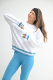 Contrast Cinch  Sweatshirt